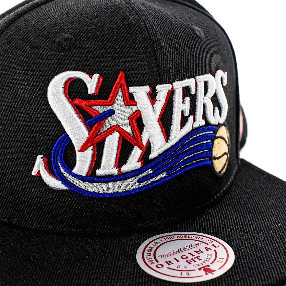 Mitchell & Ness Philadelphia 76ers NBA Triple Play HWC Snapback Cap HS8578-P76BLCK - schwarz