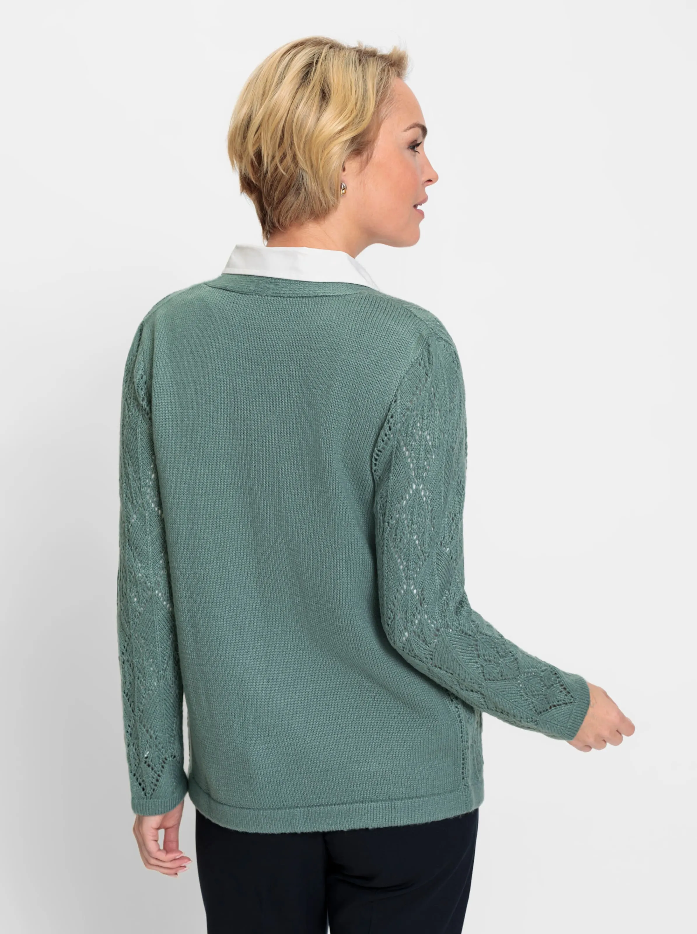 Strickjacke in jade