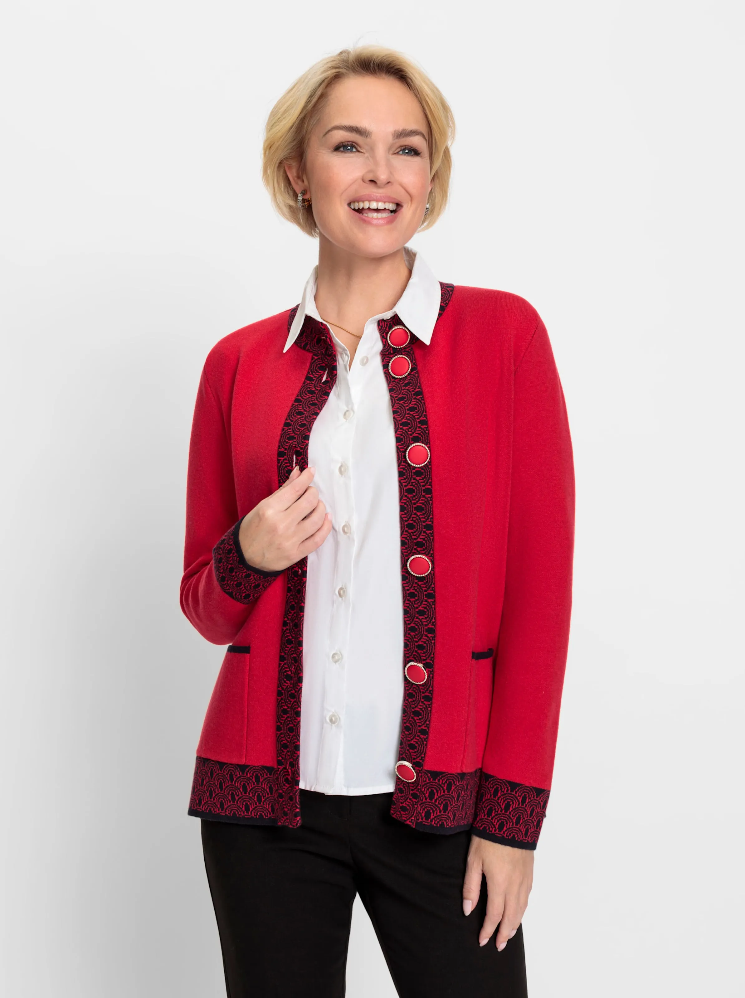Strickjacke in rot